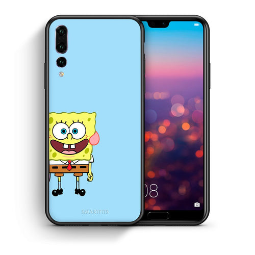Θήκη Huawei P20 Pro Friends Bob από τη Smartfits με σχέδιο στο πίσω μέρος και μαύρο περίβλημα | Huawei P20 Pro Friends Bob case with colorful back and black bezels