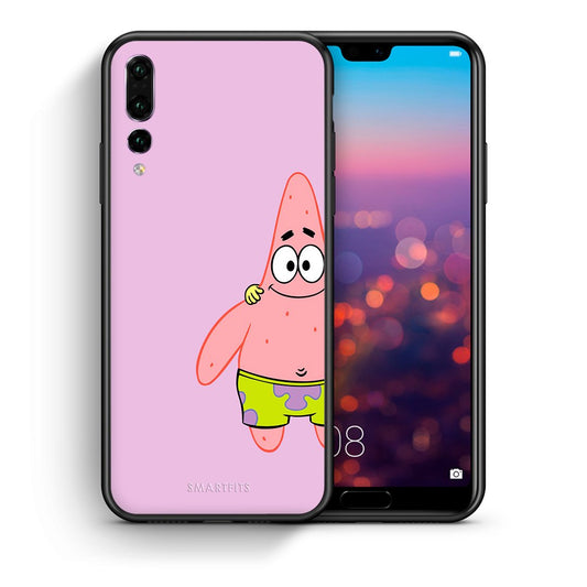 Θήκη Huawei P20 Pro  Friends Patrick από τη Smartfits με σχέδιο στο πίσω μέρος και μαύρο περίβλημα | Huawei P20 Pro  Friends Patrick case with colorful back and black bezels