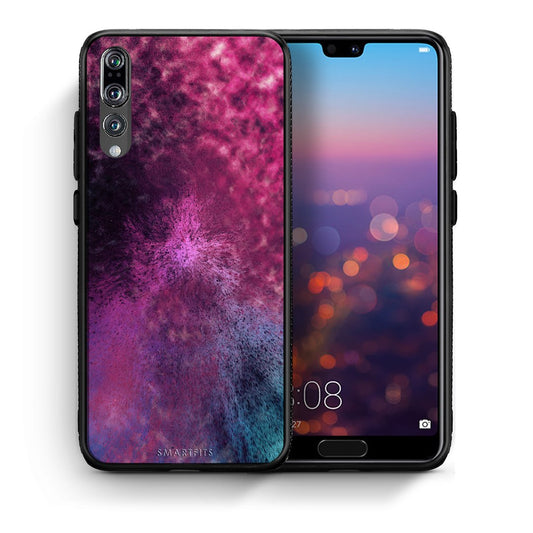 Θήκη Huawei P20 Pro Aurora Galaxy από τη Smartfits με σχέδιο στο πίσω μέρος και μαύρο περίβλημα | Huawei P20 Pro Aurora Galaxy case with colorful back and black bezels