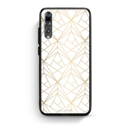 111 - huawei p20 pro Luxury White Geometric case, cover, bumper