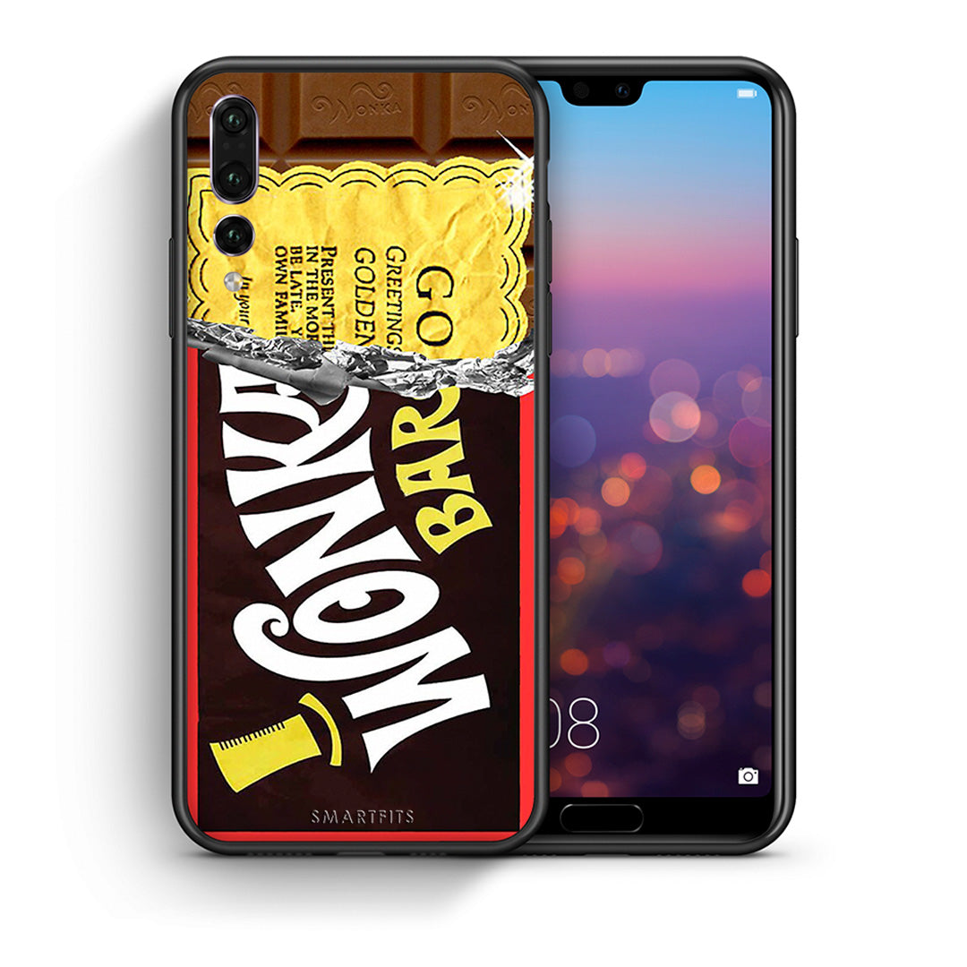 Θήκη Huawei P20 Pro Golden Ticket από τη Smartfits με σχέδιο στο πίσω μέρος και μαύρο περίβλημα | Huawei P20 Pro Golden Ticket case with colorful back and black bezels