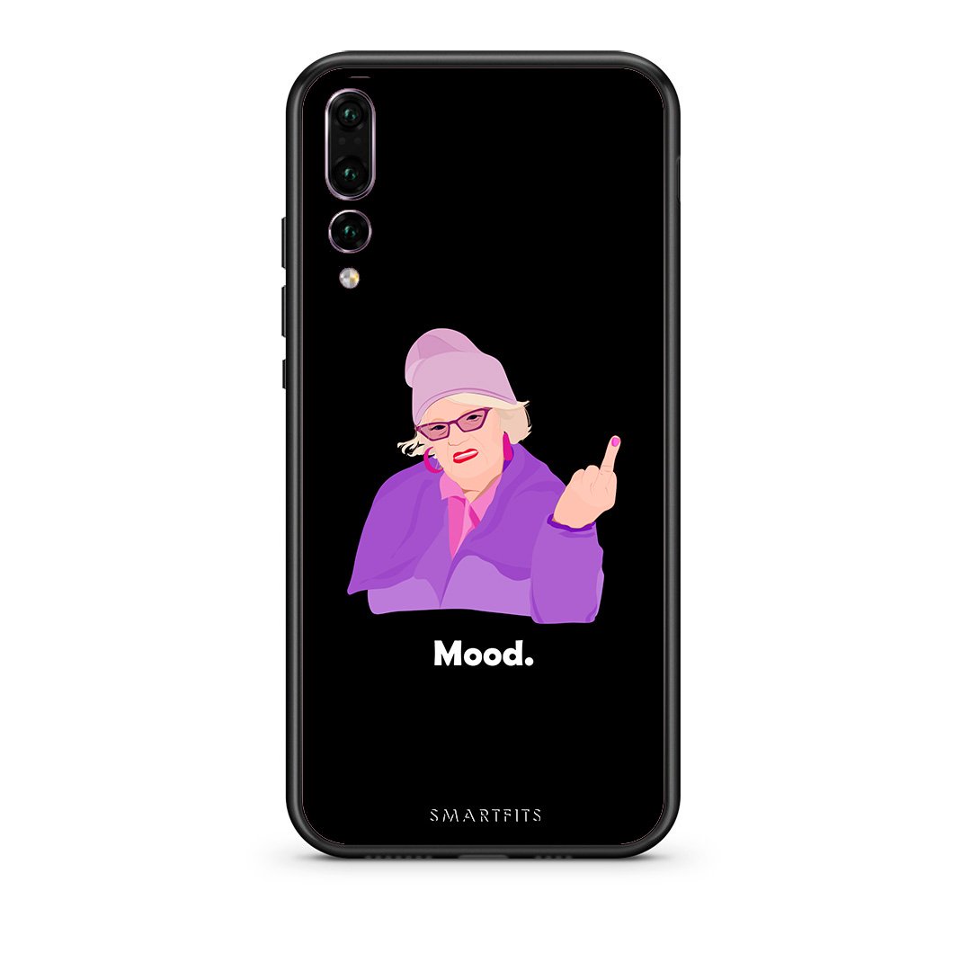 huawei p20 pro Grandma Mood Black θήκη από τη Smartfits με σχέδιο στο πίσω μέρος και μαύρο περίβλημα | Smartphone case with colorful back and black bezels by Smartfits