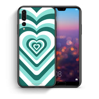 Thumbnail for Θήκη Huawei P20 Pro Green Hearts από τη Smartfits με σχέδιο στο πίσω μέρος και μαύρο περίβλημα | Huawei P20 Pro Green Hearts case with colorful back and black bezels