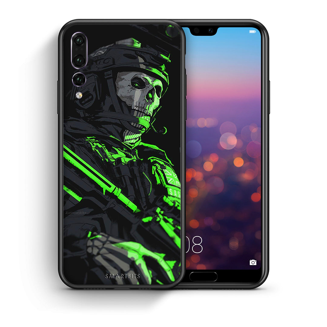Θήκη Αγίου Βαλεντίνου Huawei P20 Pro Green Soldier από τη Smartfits με σχέδιο στο πίσω μέρος και μαύρο περίβλημα | Huawei P20 Pro Green Soldier case with colorful back and black bezels