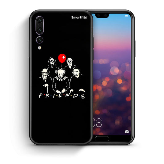 Θήκη Huawei P20 Pro Halloween Friends από τη Smartfits με σχέδιο στο πίσω μέρος και μαύρο περίβλημα | Huawei P20 Pro Halloween Friends case with colorful back and black bezels