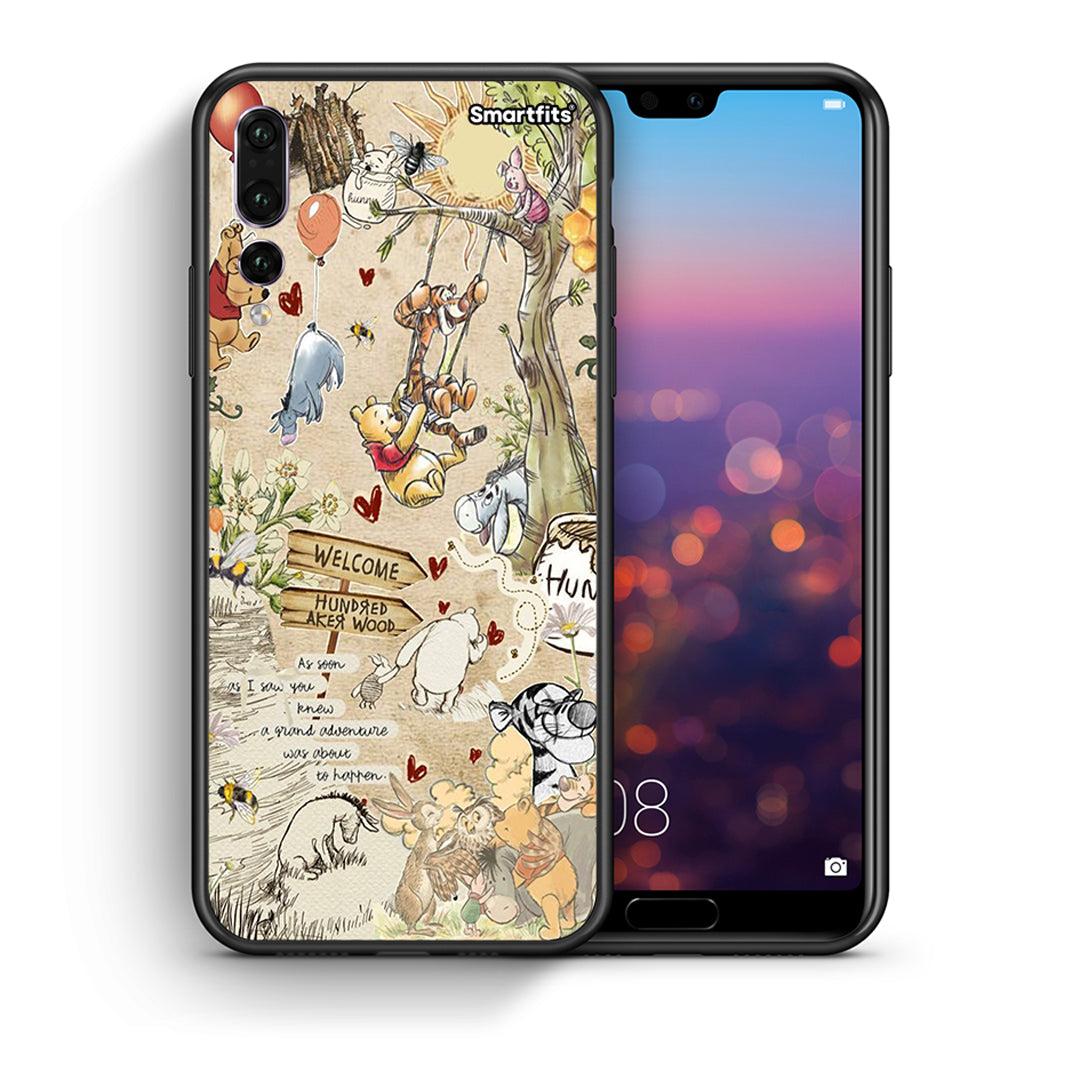 Θήκη Huawei P20 Pro Happy Friends από τη Smartfits με σχέδιο στο πίσω μέρος και μαύρο περίβλημα | Huawei P20 Pro Happy Friends case with colorful back and black bezels