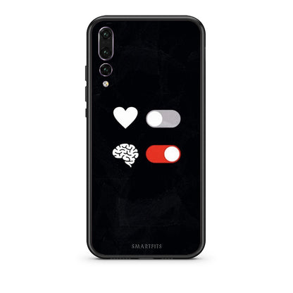 huawei p20 pro Heart Vs Brain Θήκη Αγίου Βαλεντίνου από τη Smartfits με σχέδιο στο πίσω μέρος και μαύρο περίβλημα | Smartphone case with colorful back and black bezels by Smartfits