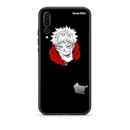 huawei p20 pro Itadori Anime θήκη από τη Smartfits με σχέδιο στο πίσω μέρος και μαύρο περίβλημα | Smartphone case with colorful back and black bezels by Smartfits