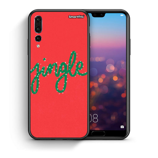 Θήκη Huawei P20 Pro Jingle Xmas από τη Smartfits με σχέδιο στο πίσω μέρος και μαύρο περίβλημα | Huawei P20 Pro Jingle Xmas case with colorful back and black bezels