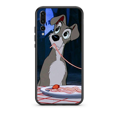 huawei p20 pro Lady And Tramp 1 Θήκη Αγίου Βαλεντίνου από τη Smartfits με σχέδιο στο πίσω μέρος και μαύρο περίβλημα | Smartphone case with colorful back and black bezels by Smartfits