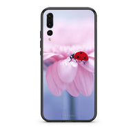 Thumbnail for huawei p20 pro Ladybug Flower θήκη από τη Smartfits με σχέδιο στο πίσω μέρος και μαύρο περίβλημα | Smartphone case with colorful back and black bezels by Smartfits