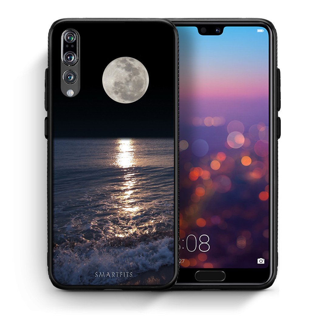 Θήκη Huawei P20 Pro Moon Landscape από τη Smartfits με σχέδιο στο πίσω μέρος και μαύρο περίβλημα | Huawei P20 Pro Moon Landscape case with colorful back and black bezels