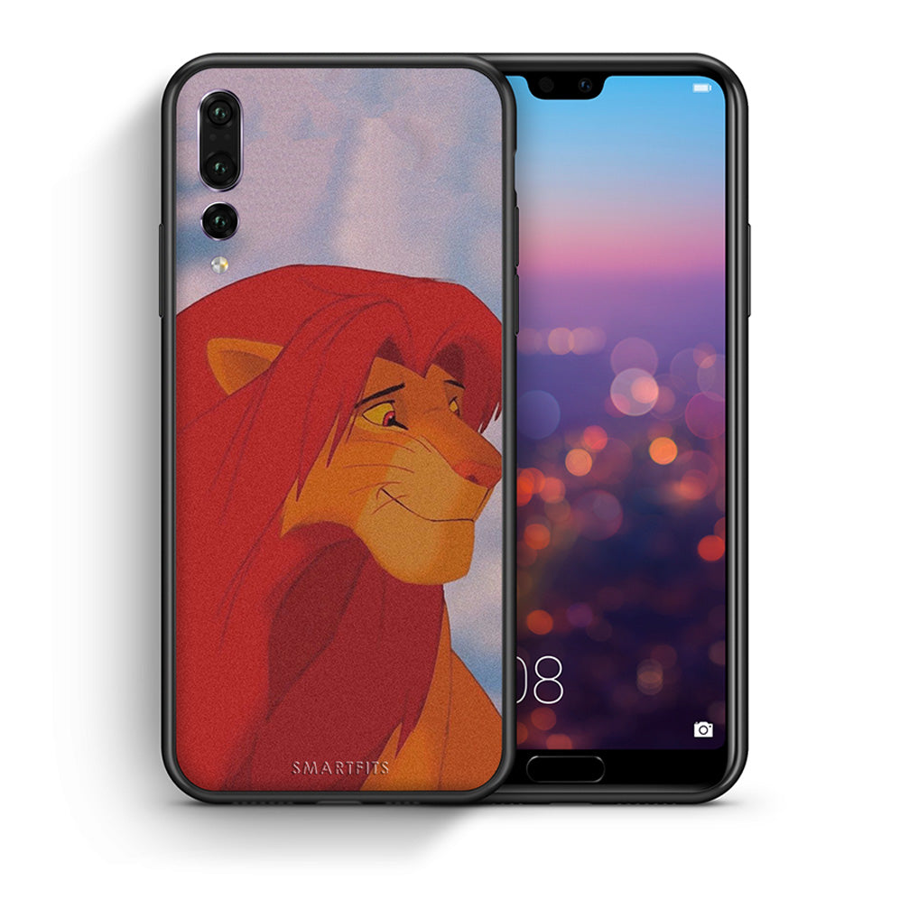 Θήκη Αγίου Βαλεντίνου Huawei P20 Pro Lion Love 1 από τη Smartfits με σχέδιο στο πίσω μέρος και μαύρο περίβλημα | Huawei P20 Pro Lion Love 1 case with colorful back and black bezels