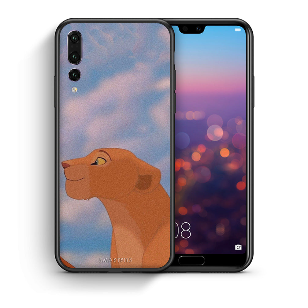 Θήκη Αγίου Βαλεντίνου Huawei P20 Pro Lion Love 2 από τη Smartfits με σχέδιο στο πίσω μέρος και μαύρο περίβλημα | Huawei P20 Pro Lion Love 2 case with colorful back and black bezels