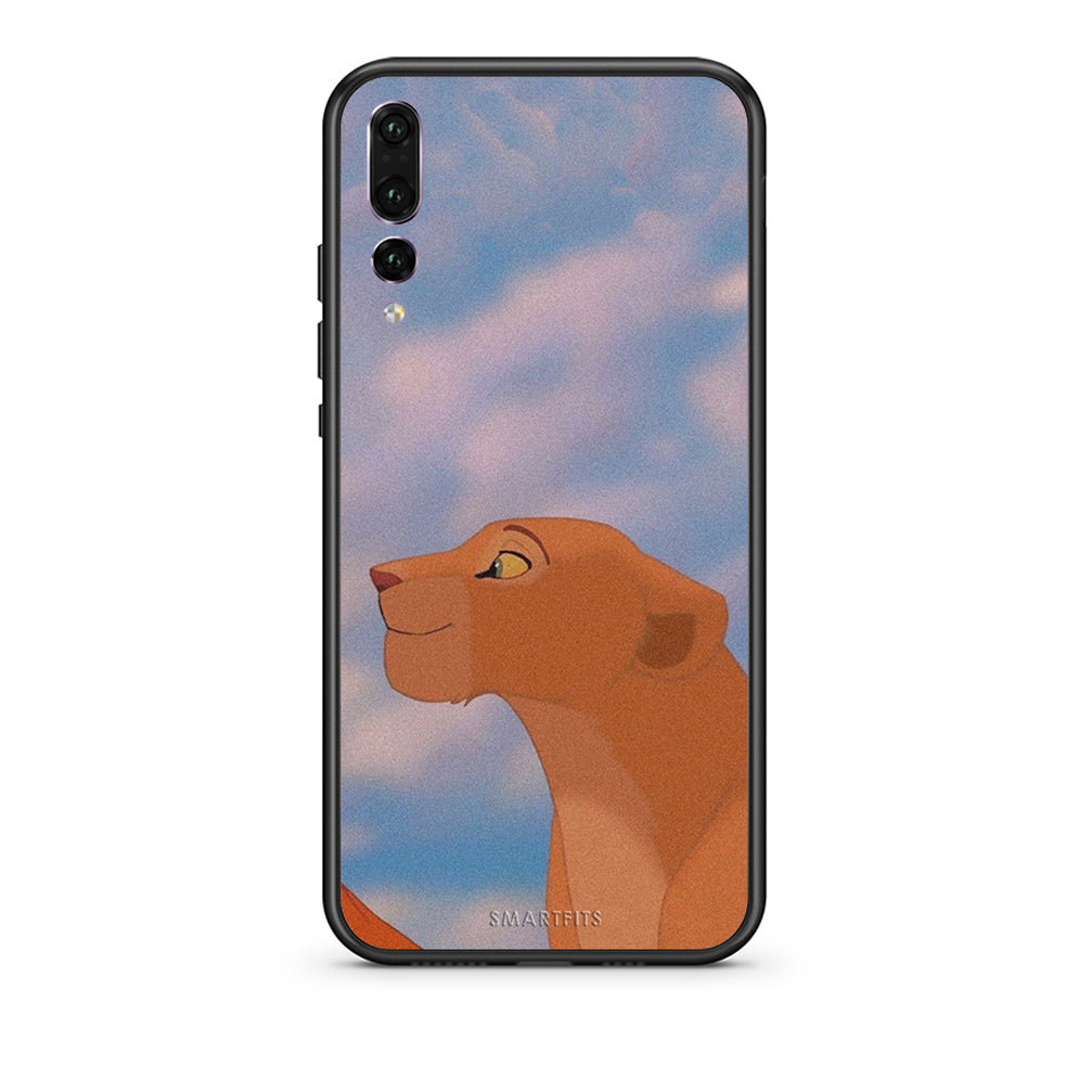 huawei p20 pro Lion Love 2 Θήκη Αγίου Βαλεντίνου από τη Smartfits με σχέδιο στο πίσω μέρος και μαύρο περίβλημα | Smartphone case with colorful back and black bezels by Smartfits