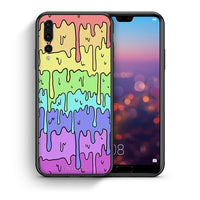 Thumbnail for Θήκη Huawei P20 Pro Melting Rainbow από τη Smartfits με σχέδιο στο πίσω μέρος και μαύρο περίβλημα | Huawei P20 Pro Melting Rainbow case with colorful back and black bezels