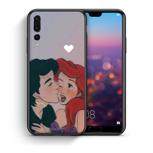 Θήκη Αγίου Βαλεντίνου Huawei P20 Pro Mermaid Love από τη Smartfits με σχέδιο στο πίσω μέρος και μαύρο περίβλημα | Huawei P20 Pro Mermaid Love case with colorful back and black bezels