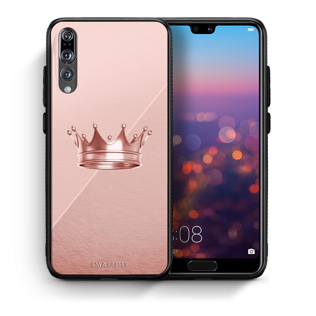 Θήκη Huawei P20 Pro Crown Minimal από τη Smartfits με σχέδιο στο πίσω μέρος και μαύρο περίβλημα | Huawei P20 Pro Crown Minimal case with colorful back and black bezels