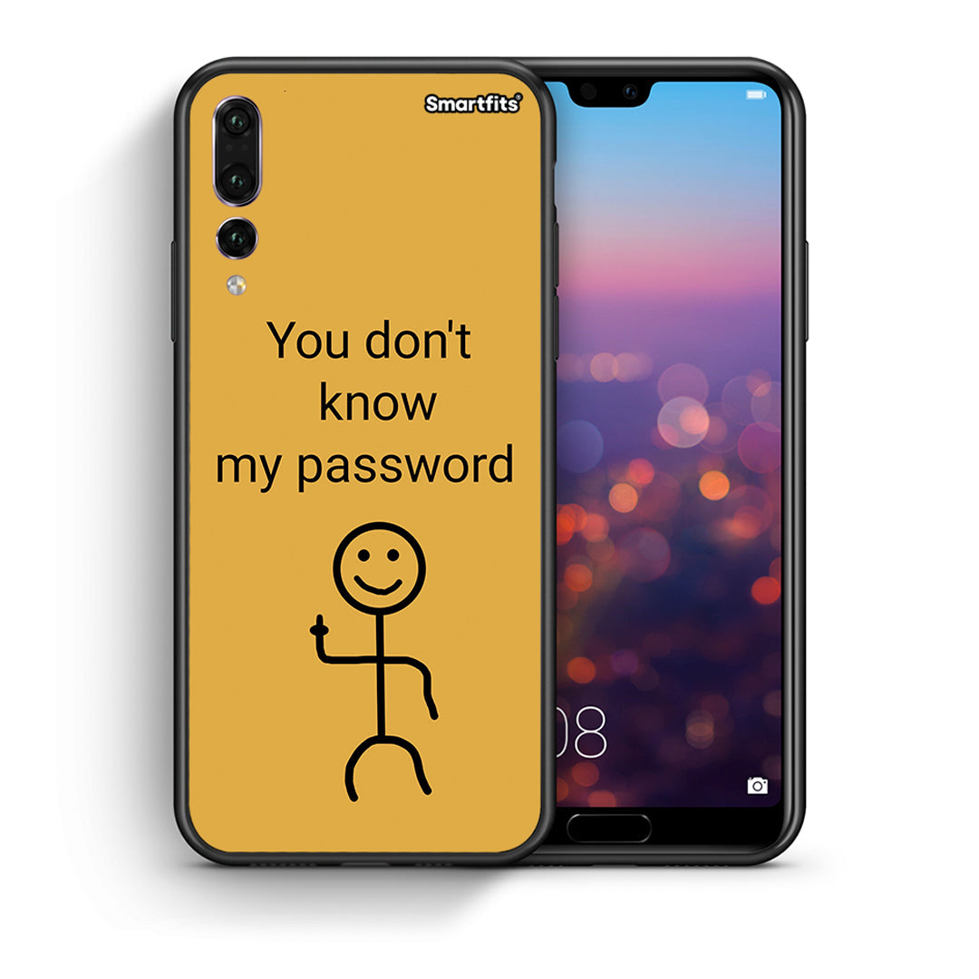 Θήκη Huawei P20 Pro My Password από τη Smartfits με σχέδιο στο πίσω μέρος και μαύρο περίβλημα | Huawei P20 Pro My Password case with colorful back and black bezels