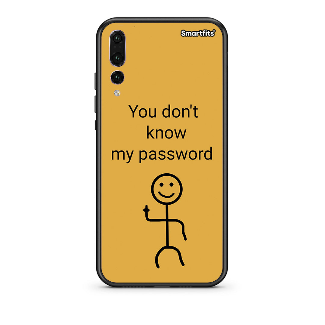 huawei p20 pro My Password Θήκη από τη Smartfits με σχέδιο στο πίσω μέρος και μαύρο περίβλημα | Smartphone case with colorful back and black bezels by Smartfits