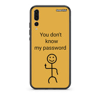Thumbnail for huawei p20 pro My Password Θήκη από τη Smartfits με σχέδιο στο πίσω μέρος και μαύρο περίβλημα | Smartphone case with colorful back and black bezels by Smartfits