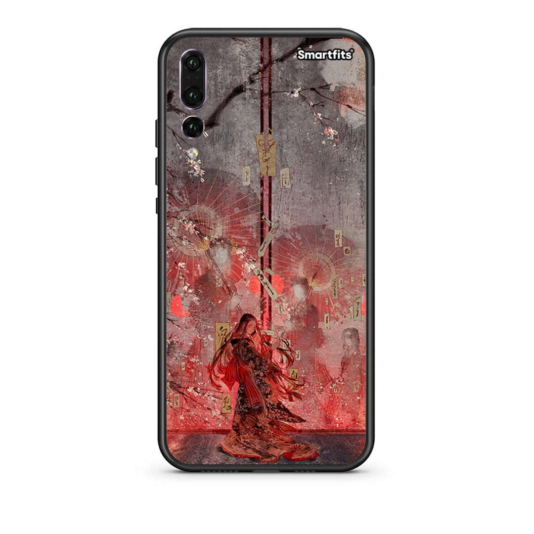 huawei p20 pro Nezuko Kamado θήκη από τη Smartfits με σχέδιο στο πίσω μέρος και μαύρο περίβλημα | Smartphone case with colorful back and black bezels by Smartfits