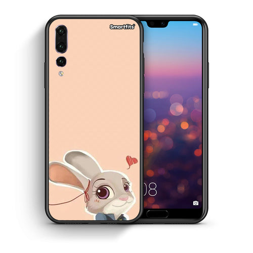 Θήκη Huawei P20 Pro Nick Wilde And Judy Hopps Love 2 από τη Smartfits με σχέδιο στο πίσω μέρος και μαύρο περίβλημα | Huawei P20 Pro Nick Wilde And Judy Hopps Love 2 case with colorful back and black bezels