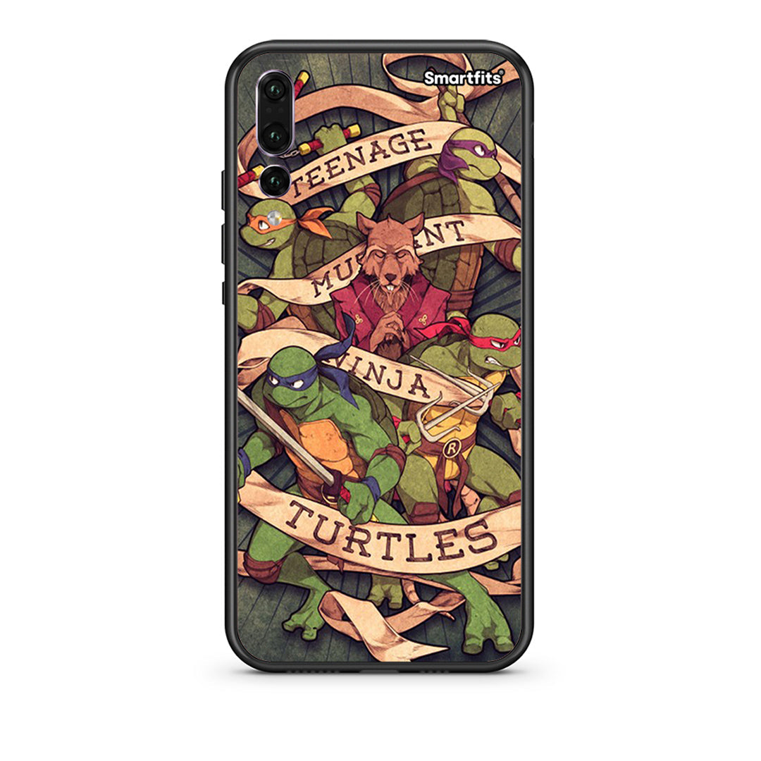 huawei p20 pro Ninja Turtles θήκη από τη Smartfits με σχέδιο στο πίσω μέρος και μαύρο περίβλημα | Smartphone case with colorful back and black bezels by Smartfits
