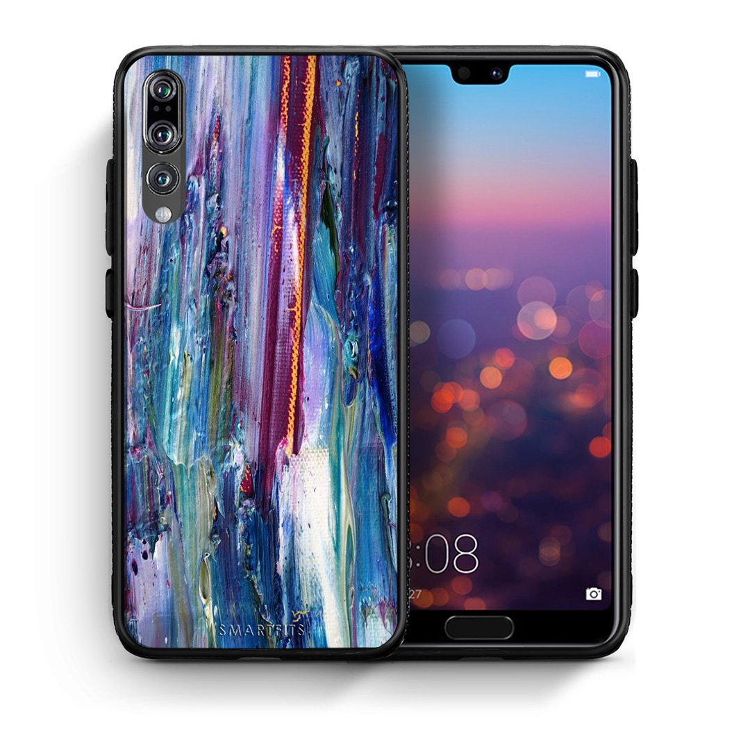 Θήκη Huawei P20 Pro Winter Paint από τη Smartfits με σχέδιο στο πίσω μέρος και μαύρο περίβλημα | Huawei P20 Pro Winter Paint case with colorful back and black bezels