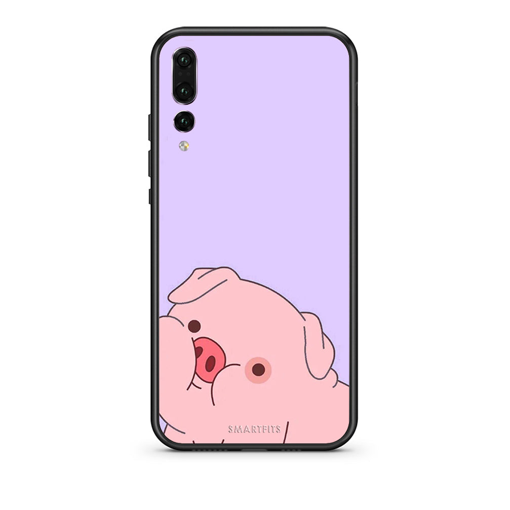 huawei p20 pro Pig Love 2 Θήκη Αγίου Βαλεντίνου από τη Smartfits με σχέδιο στο πίσω μέρος και μαύρο περίβλημα | Smartphone case with colorful back and black bezels by Smartfits