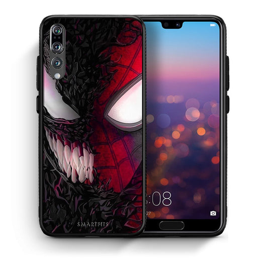 Θήκη Huawei P20 Pro SpiderVenom PopArt από τη Smartfits με σχέδιο στο πίσω μέρος και μαύρο περίβλημα | Huawei P20 Pro SpiderVenom PopArt case with colorful back and black bezels