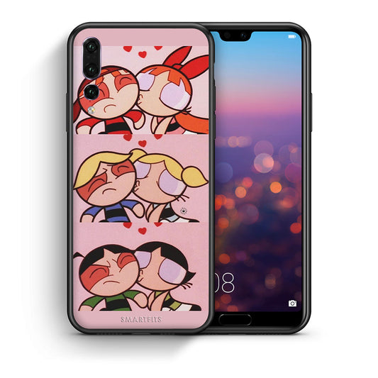 Θήκη Αγίου Βαλεντίνου Huawei P20 Pro Puff Love από τη Smartfits με σχέδιο στο πίσω μέρος και μαύρο περίβλημα | Huawei P20 Pro Puff Love case with colorful back and black bezels