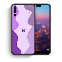 Thumbnail for Θήκη Αγίου Βαλεντίνου Huawei P20 Pro Purple Mariposa από τη Smartfits με σχέδιο στο πίσω μέρος και μαύρο περίβλημα | Huawei P20 Pro Purple Mariposa case with colorful back and black bezels