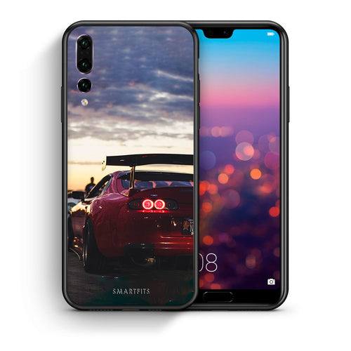 Θήκη Huawei P20 Pro Racing Supra από τη Smartfits με σχέδιο στο πίσω μέρος και μαύρο περίβλημα | Huawei P20 Pro Racing Supra case with colorful back and black bezels