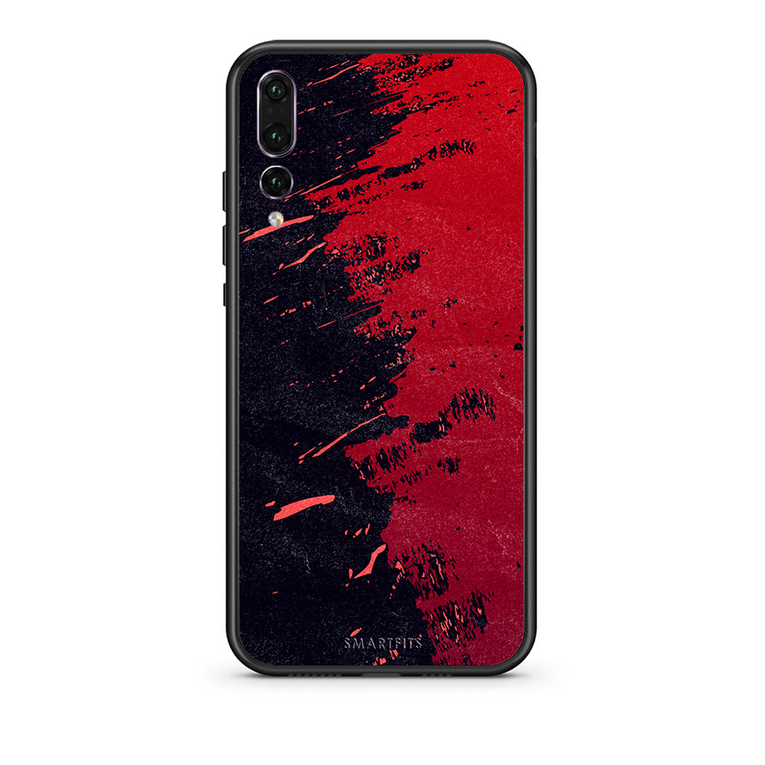 huawei p20 pro Red Paint Θήκη Αγίου Βαλεντίνου από τη Smartfits με σχέδιο στο πίσω μέρος και μαύρο περίβλημα | Smartphone case with colorful back and black bezels by Smartfits