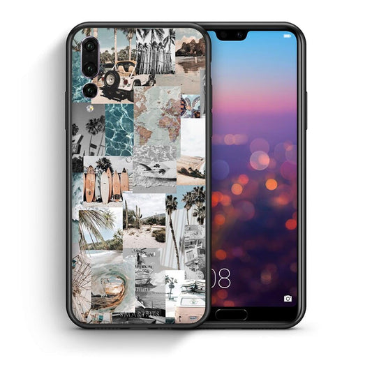 Θήκη Huawei P20 Pro Retro Beach Life από τη Smartfits με σχέδιο στο πίσω μέρος και μαύρο περίβλημα | Huawei P20 Pro Retro Beach Life case with colorful back and black bezels