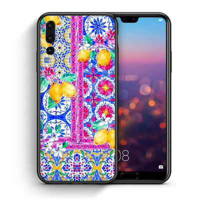 Θήκη Huawei P20 Pro Retro Spring από τη Smartfits με σχέδιο στο πίσω μέρος και μαύρο περίβλημα | Huawei P20 Pro Retro Spring case with colorful back and black bezels