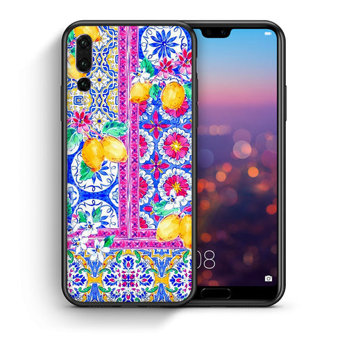 Θήκη Huawei P20 Pro Retro Spring από τη Smartfits με σχέδιο στο πίσω μέρος και μαύρο περίβλημα | Huawei P20 Pro Retro Spring case with colorful back and black bezels