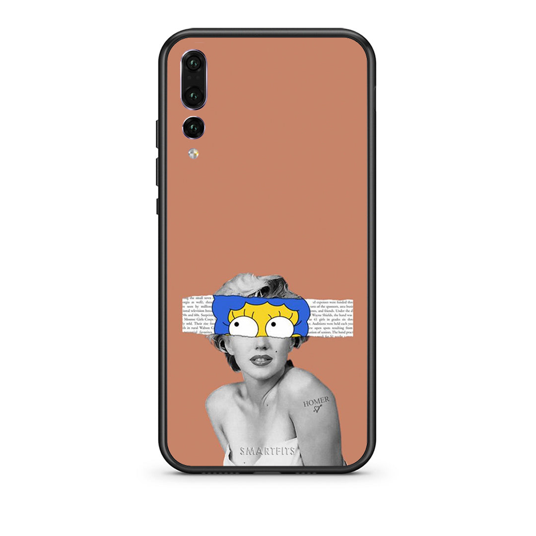 huawei p20 pro Sim Merilyn θήκη από τη Smartfits με σχέδιο στο πίσω μέρος και μαύρο περίβλημα | Smartphone case with colorful back and black bezels by Smartfits