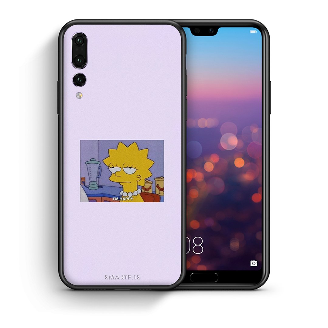 Θήκη Huawei P20 Pro So Happy από τη Smartfits με σχέδιο στο πίσω μέρος και μαύρο περίβλημα | Huawei P20 Pro So Happy case with colorful back and black bezels