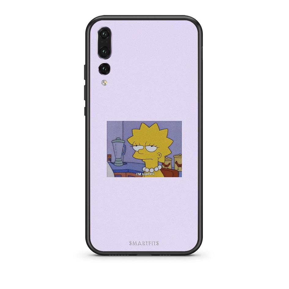 huawei p20 pro So Happy θήκη από τη Smartfits με σχέδιο στο πίσω μέρος και μαύρο περίβλημα | Smartphone case with colorful back and black bezels by Smartfits