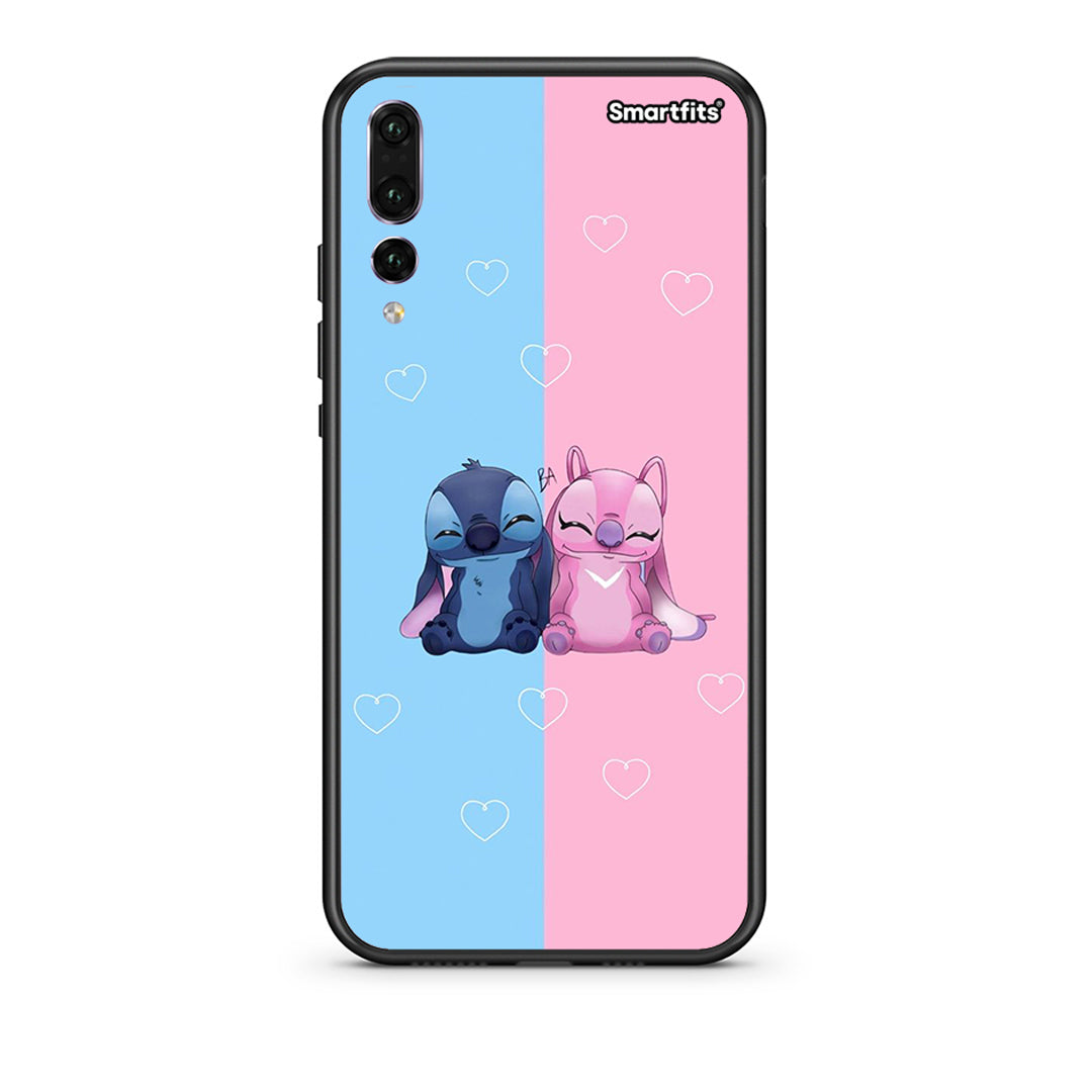 huawei p20 pro Stitch And Angel θήκη από τη Smartfits με σχέδιο στο πίσω μέρος και μαύρο περίβλημα | Smartphone case with colorful back and black bezels by Smartfits