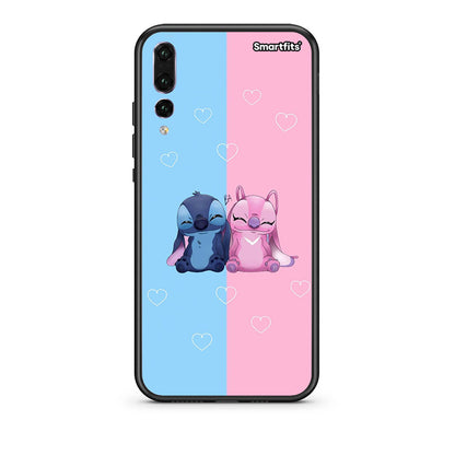huawei p20 pro Stitch And Angel θήκη από τη Smartfits με σχέδιο στο πίσω μέρος και μαύρο περίβλημα | Smartphone case with colorful back and black bezels by Smartfits