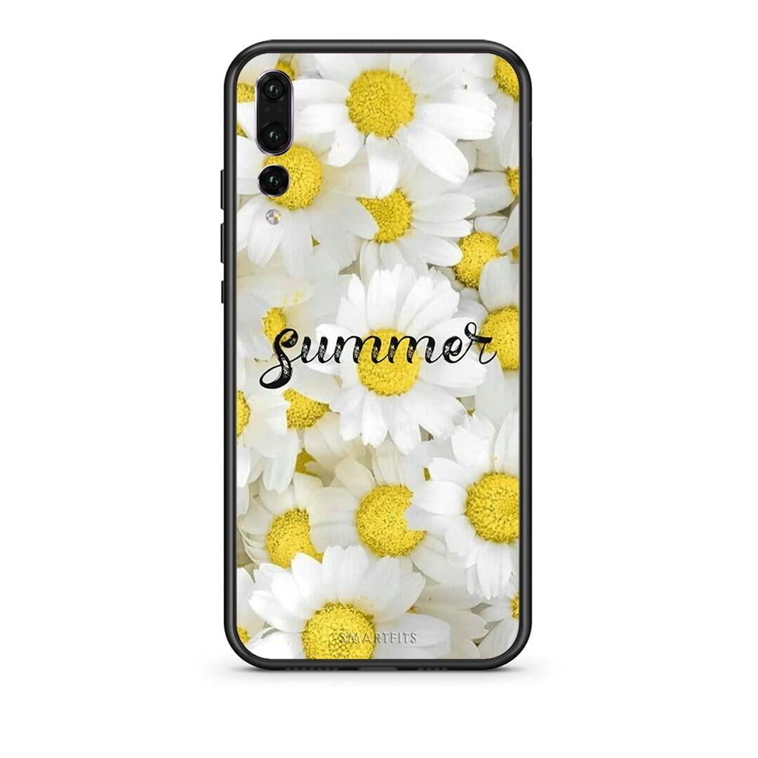 huawei p20 pro Summer Daisies Θήκη από τη Smartfits με σχέδιο στο πίσω μέρος και μαύρο περίβλημα | Smartphone case with colorful back and black bezels by Smartfits