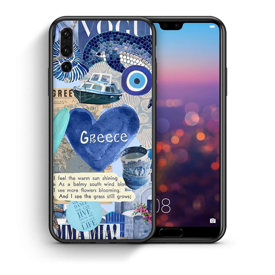 Θήκη Huawei P20 Pro Summer In Greece από τη Smartfits με σχέδιο στο πίσω μέρος και μαύρο περίβλημα | Huawei P20 Pro Summer In Greece case with colorful back and black bezels