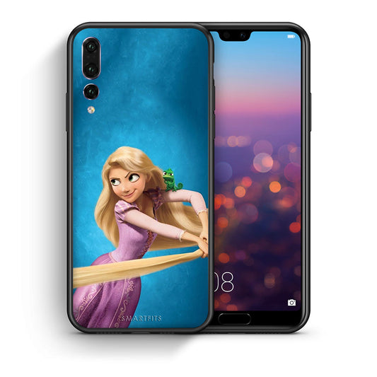 Θήκη Αγίου Βαλεντίνου Huawei P20 Pro Tangled 2 από τη Smartfits με σχέδιο στο πίσω μέρος και μαύρο περίβλημα | Huawei P20 Pro Tangled 2 case with colorful back and black bezels