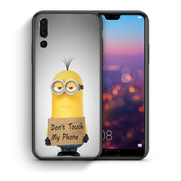 Thumbnail for Θήκη Huawei P20 Pro Minion Text από τη Smartfits με σχέδιο στο πίσω μέρος και μαύρο περίβλημα | Huawei P20 Pro Minion Text case with colorful back and black bezels