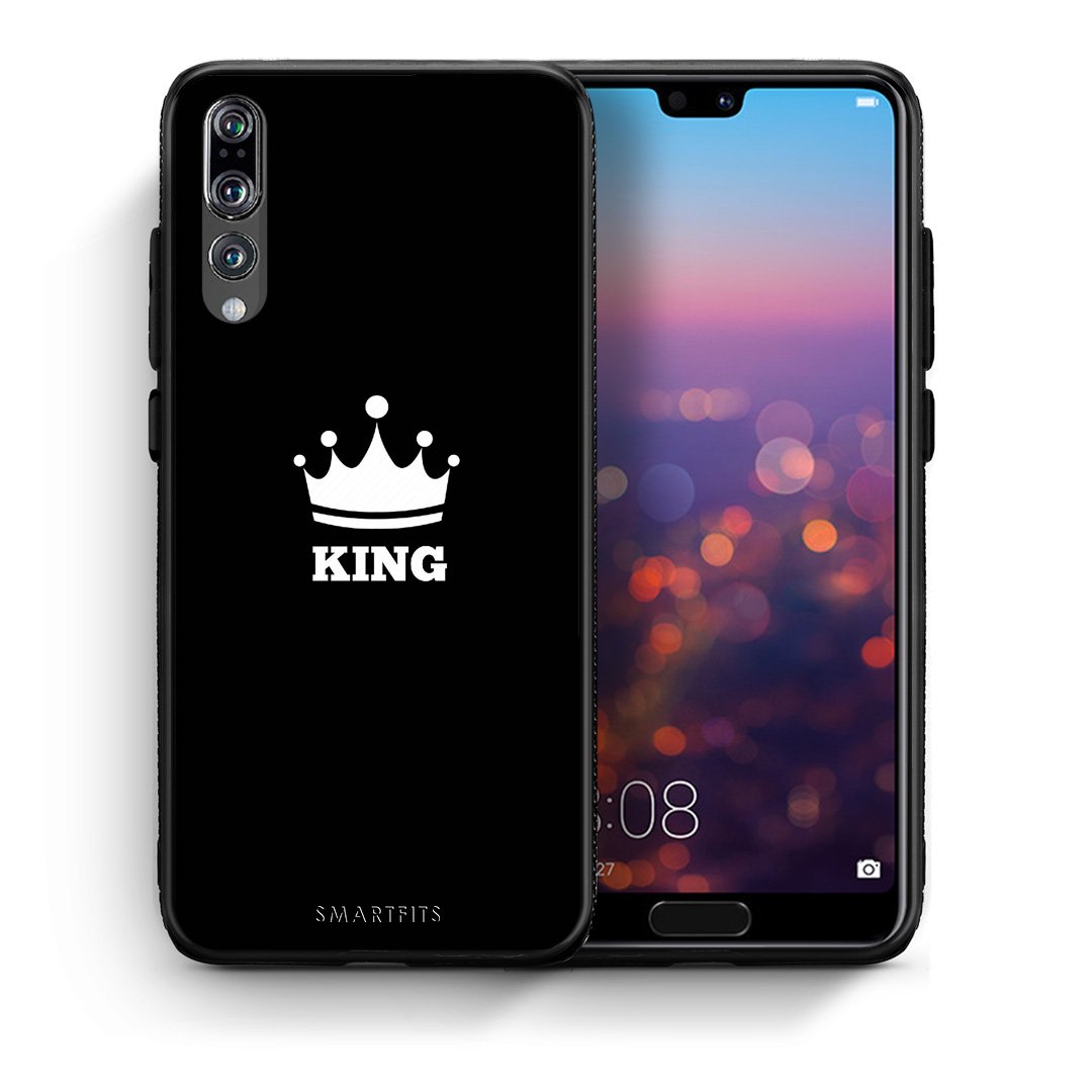 Θήκη Huawei P20 Pro King Valentine από τη Smartfits με σχέδιο στο πίσω μέρος και μαύρο περίβλημα | Huawei P20 Pro King Valentine case with colorful back and black bezels