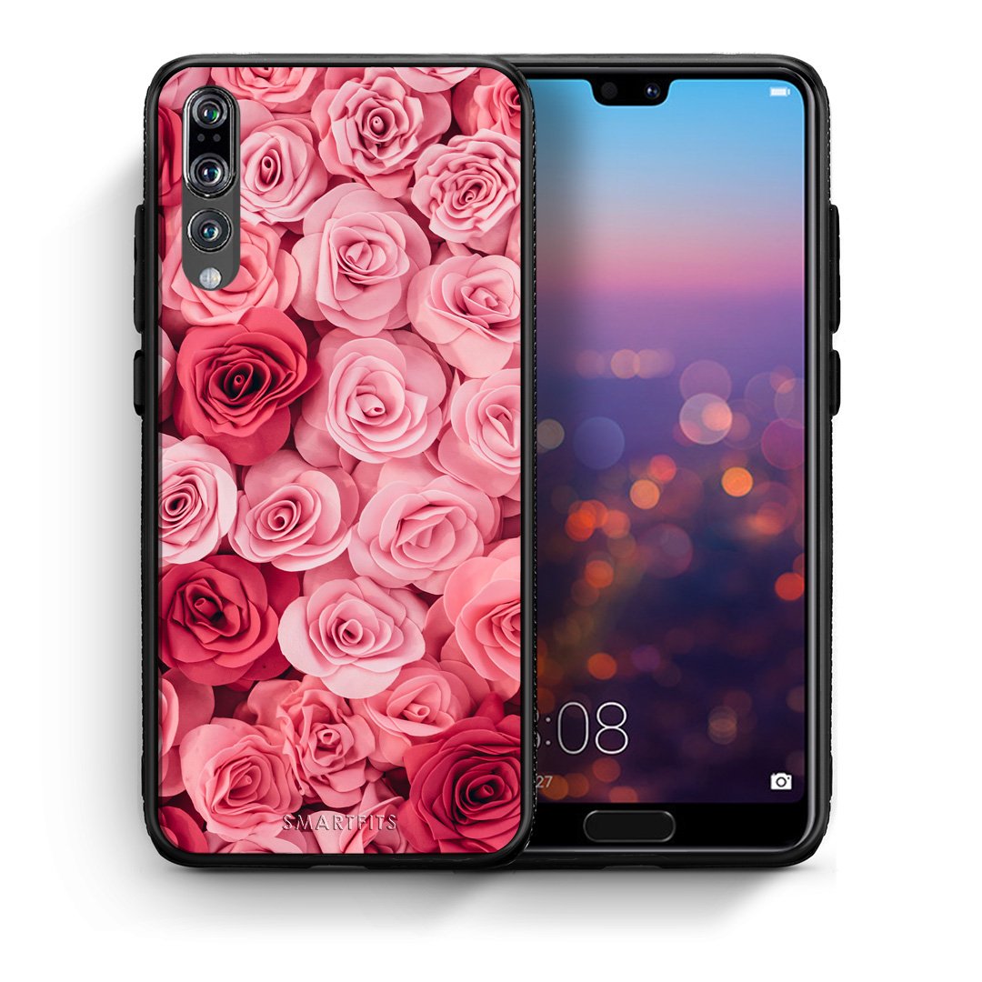 Θήκη Huawei P20 Pro RoseGarden Valentine από τη Smartfits με σχέδιο στο πίσω μέρος και μαύρο περίβλημα | Huawei P20 Pro RoseGarden Valentine case with colorful back and black bezels