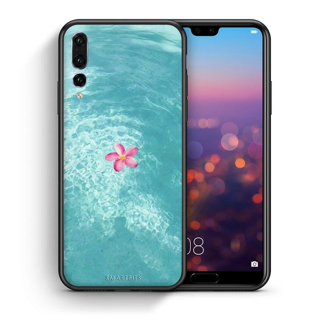 Θήκη Huawei P20 Pro Water Flower από τη Smartfits με σχέδιο στο πίσω μέρος και μαύρο περίβλημα | Huawei P20 Pro Water Flower case with colorful back and black bezels